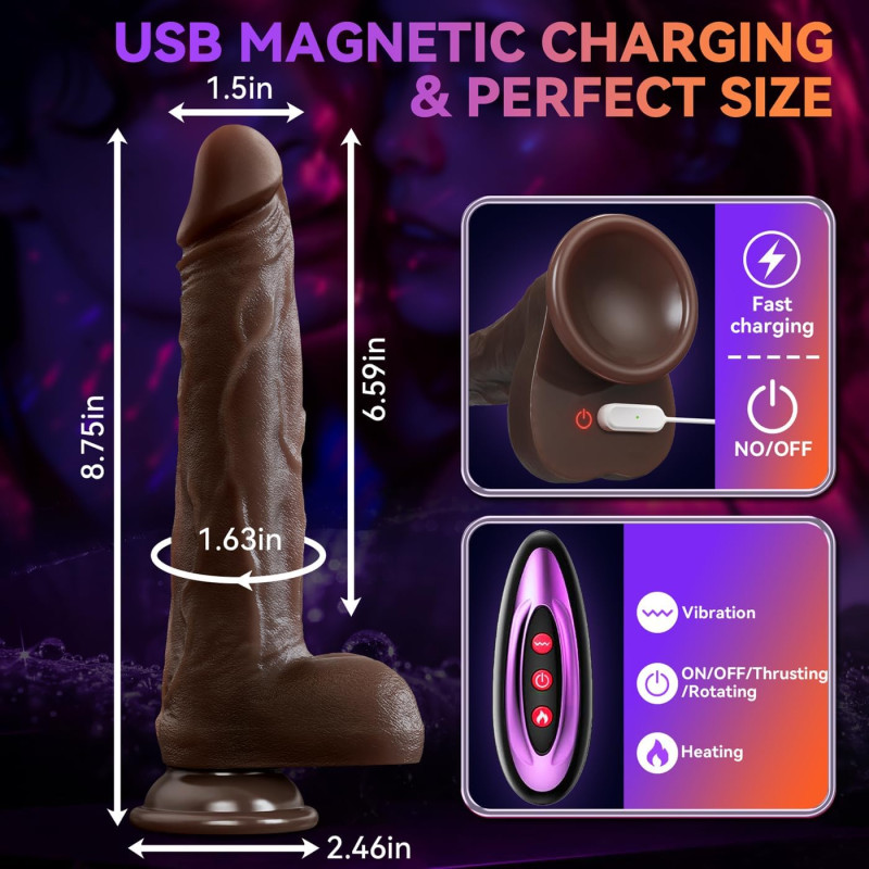 Ρεαλιστικός Δονητής Μαύρος 